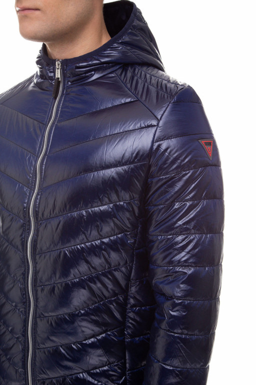 GUESS pánská prošívaná modrá bunda č.3