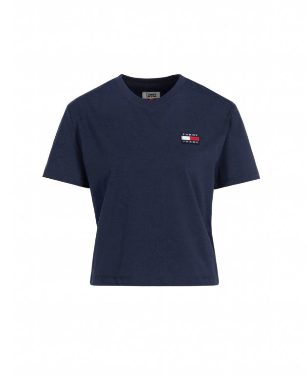 Tommy Jeans dámské tmavě modré tričko Badge Tee č.1