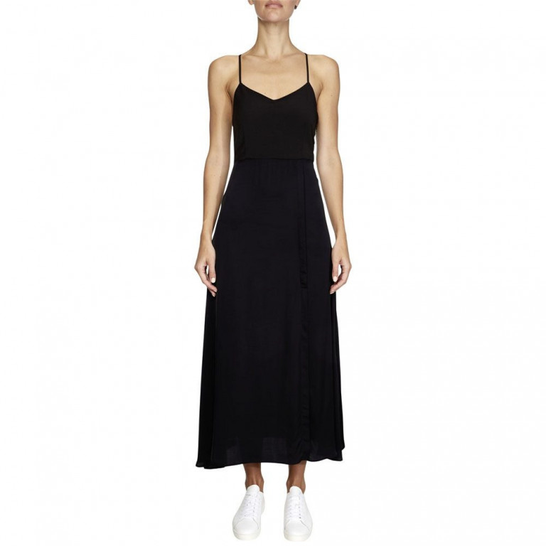 Calvin Klein dámské černé šaty CROSS BACK MAXI SLIP DRESS č.1