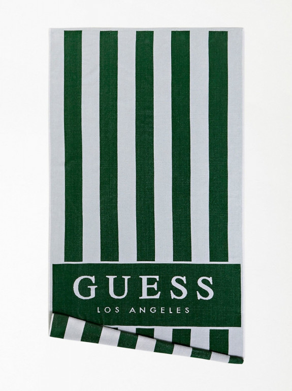 GUESS pánská zeleno bílá osuška BEACH TOWEL č.1