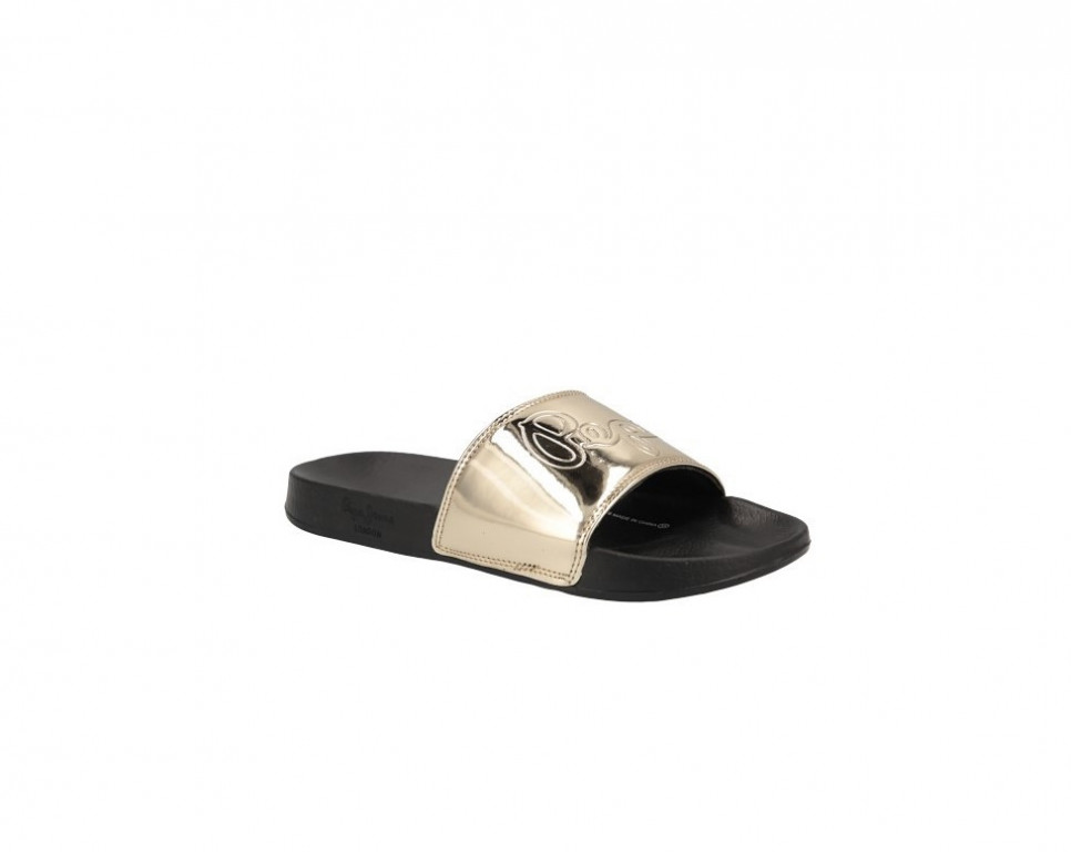 Pepe Jeans dámské zlaté pantofle Flap Shine č.1