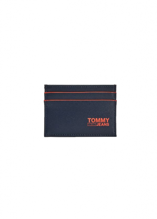 Tommy Jeans tmavě modré pouzdro na kreditní karty TJM CC HOLDER RECYCLED LEATHER č.1