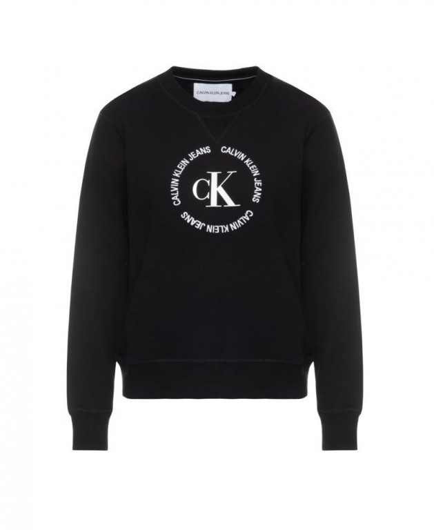 Calvin Klein dámská černá mikina s logem CK ROUND LOGO RELAXED CN č.1