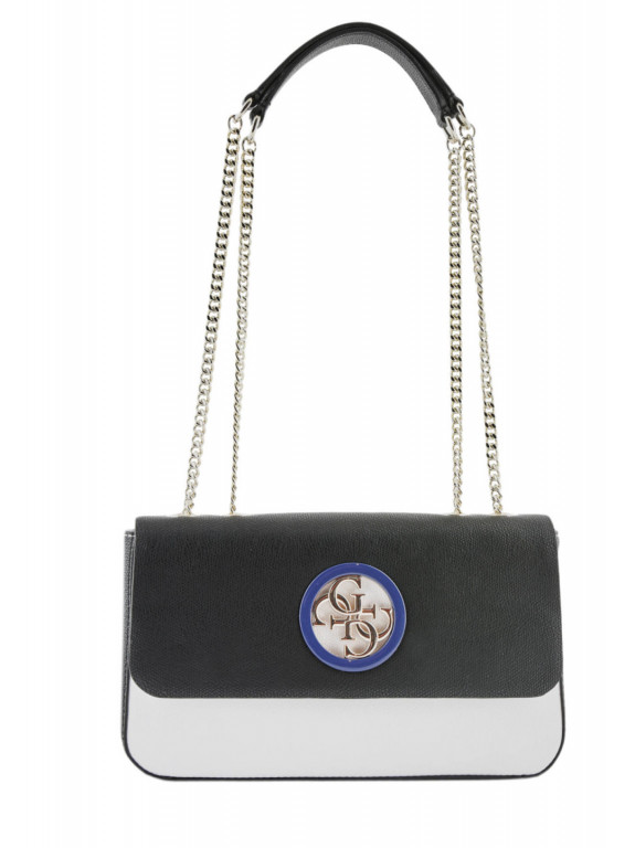 GUESS dámská černo bílá crossbody kabelka OPEN ROAD č.1