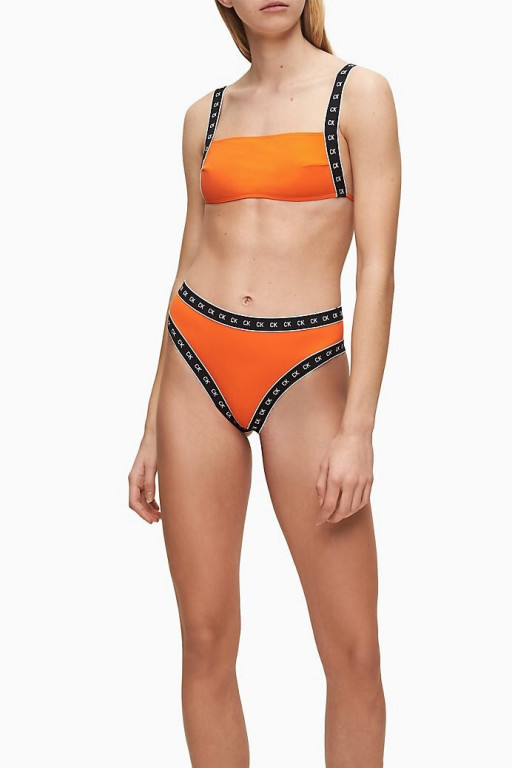 Calvin Klein dámský oranžový bikiny top SQUARE BANDEAU č.1