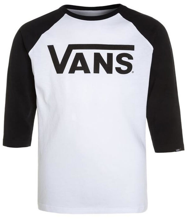 VANS pánské černo bílé tričko MN VANS CLASSIC RAGLAN č.2