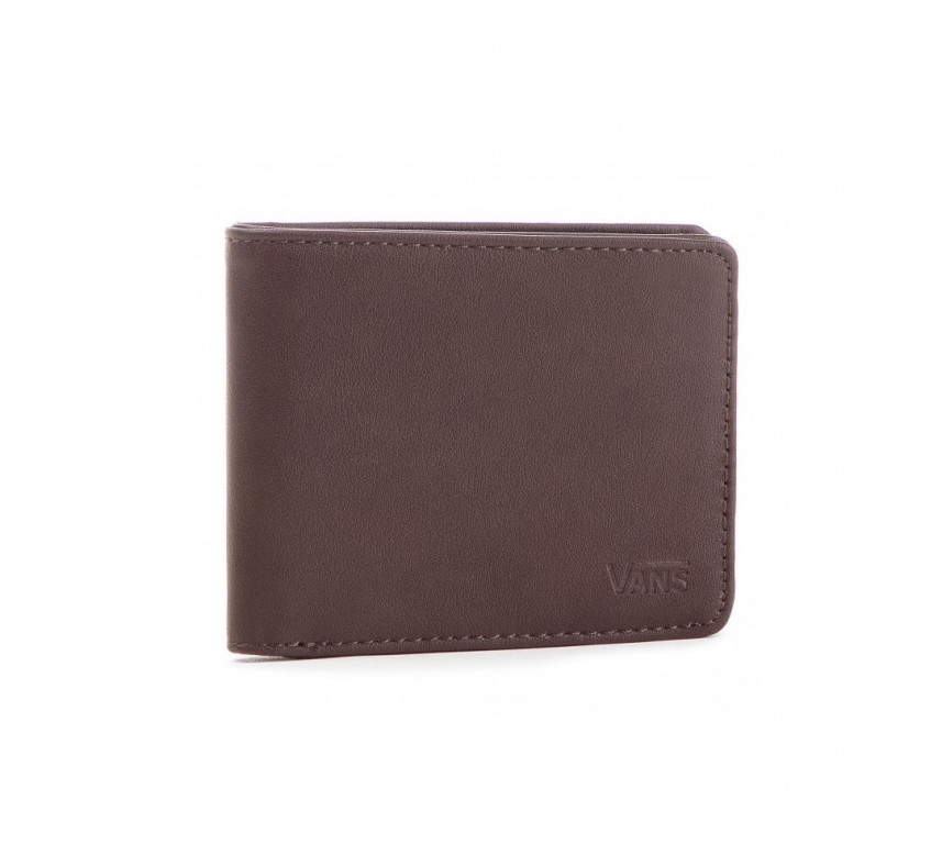 VANS pánská tmavě hnědá peněženka MN DROP V BIFOLD WALLET DARK BROWN č.1