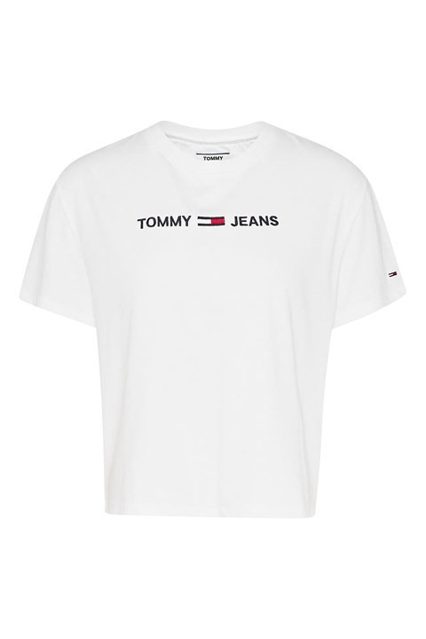 Tommy Jeans dámské bílé tričko TJW MODERN LINEAR LOGO TEE č.1