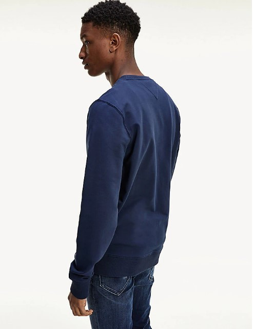 Tommy Hilfiger pánská mikina bez kapuce tmavě modrá CHEST GRAPHIC CREW č.4