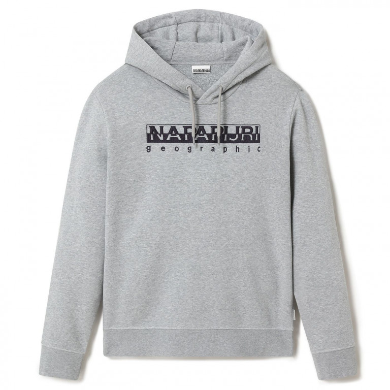 NAPAPIJRI pánská šedá mikina s kapucí BEBEL H MEDIUM GREY MELANGE č.2