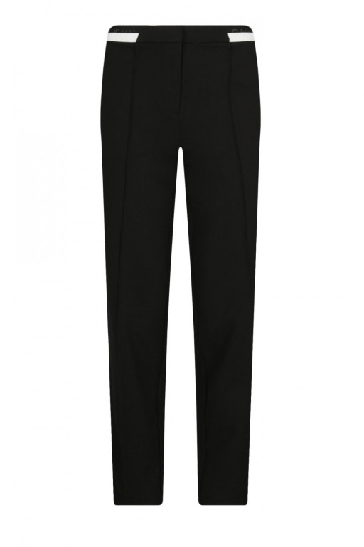 Calvin Klein dámské černé kalhoty MONOCHROME TAPERED MILANO PANT č.1