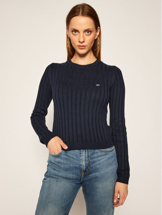 Tommy Hilfiger Tommy Jeans dámský tmavě modrý svetr