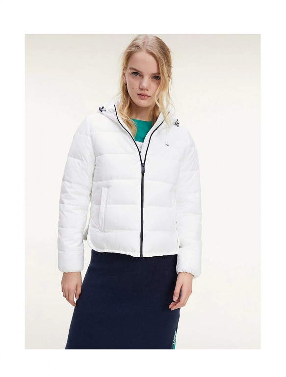 Tommy Hilfiger dámská bílá krátká bunda TJW SIDE SLIT JACKET č.1
