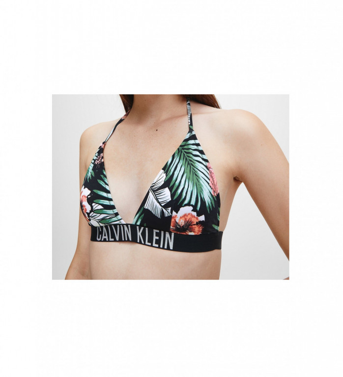 Calvin Klein dámský květinový bikiny top FIXED TRIANGLE-RP-PRINT č.1