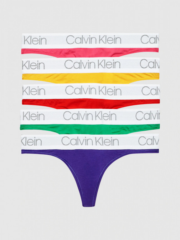 Calvin Klein dámské barevné tanga THONG 5PK | 5 ks č.1