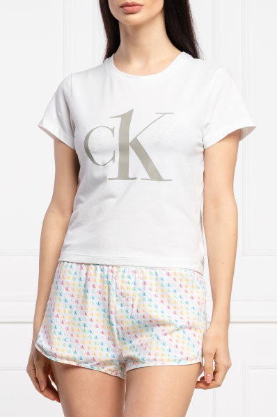 Calvin Klein dámské bílé pyžamo S/S SHORT SET CK ONE č.1