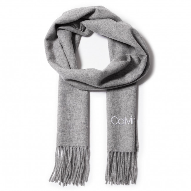 Calvin Klein dámská šedá šála WOVEN SCARF 35X180CM č.1