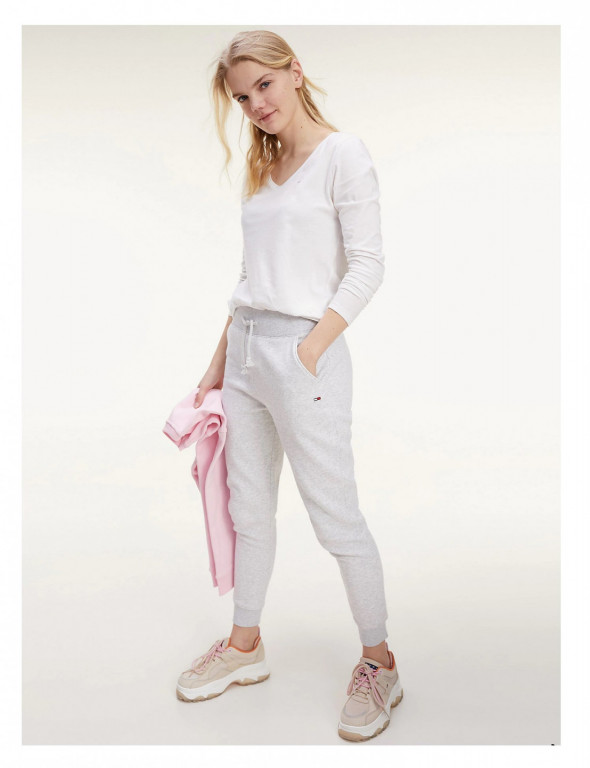 TOMMY HILFIGER dámské šedé teplákové kalhoty TOMMY CLASSICS SWEATPANT č.1
