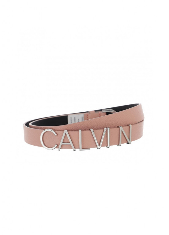 Calvin Klein dámský růžový opasek ROUND BUCKLE BELT 20MM W/ CHARMS č.1