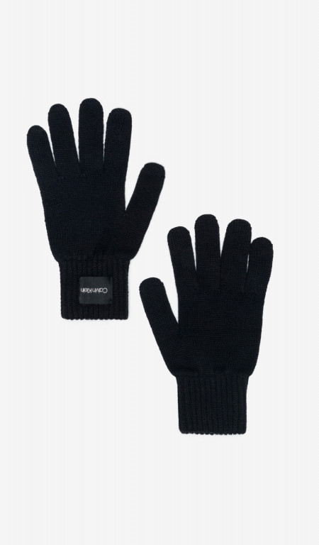 Calvin Klein dámské pletené černé rukavice GLOVES č.1