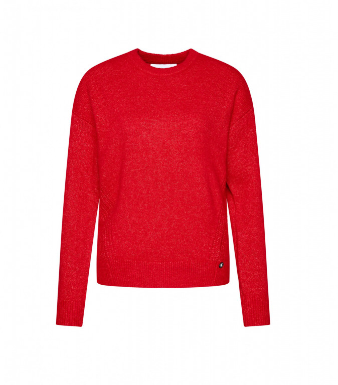 Calvin Klein dámský červený svetr LOFTY YARN CN č.1