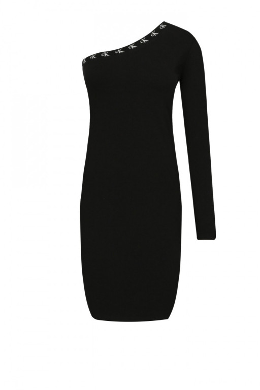 Calvin Klein dámské černé asymetrické šaty ASYMM DRESS č.1
