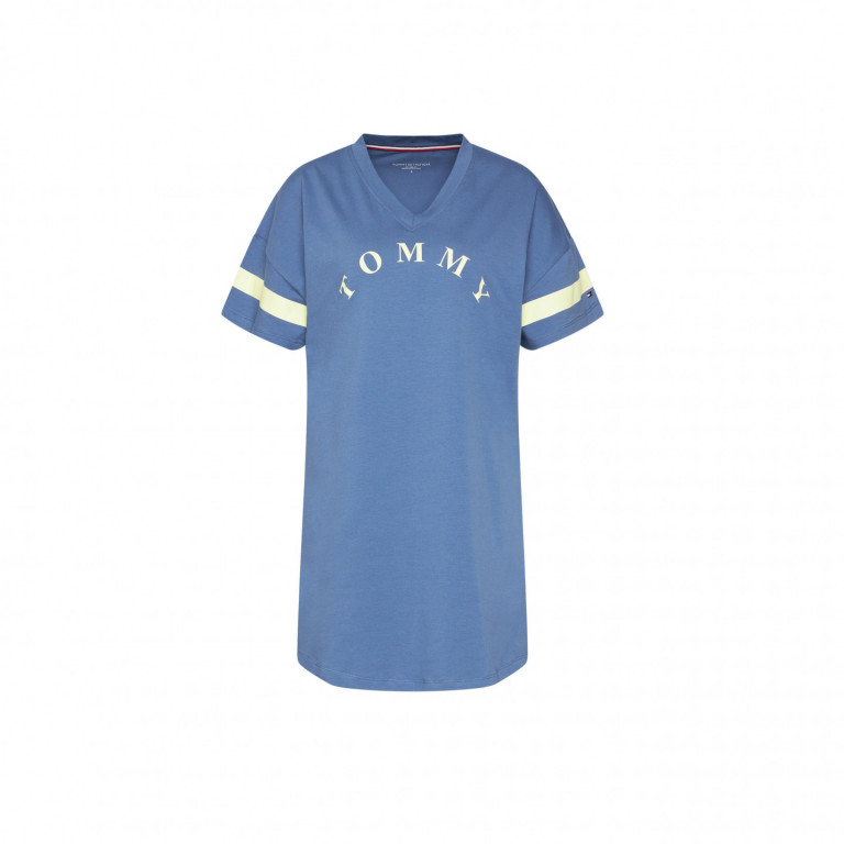 Tommy Hilfiger dámská modrá noční košile VN DRESS SS č.1