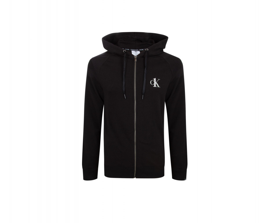 Calvin Klein pánská černá mikina s kapucí FULL ZIP HOODIE č.1