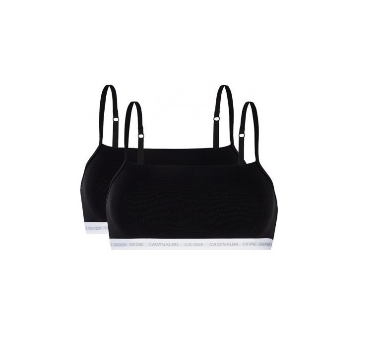 Calvin Klein dámská černá podprsenka UNDERLINED BRALETTE 2PK - 2 ks v balení - CK ONE č.1