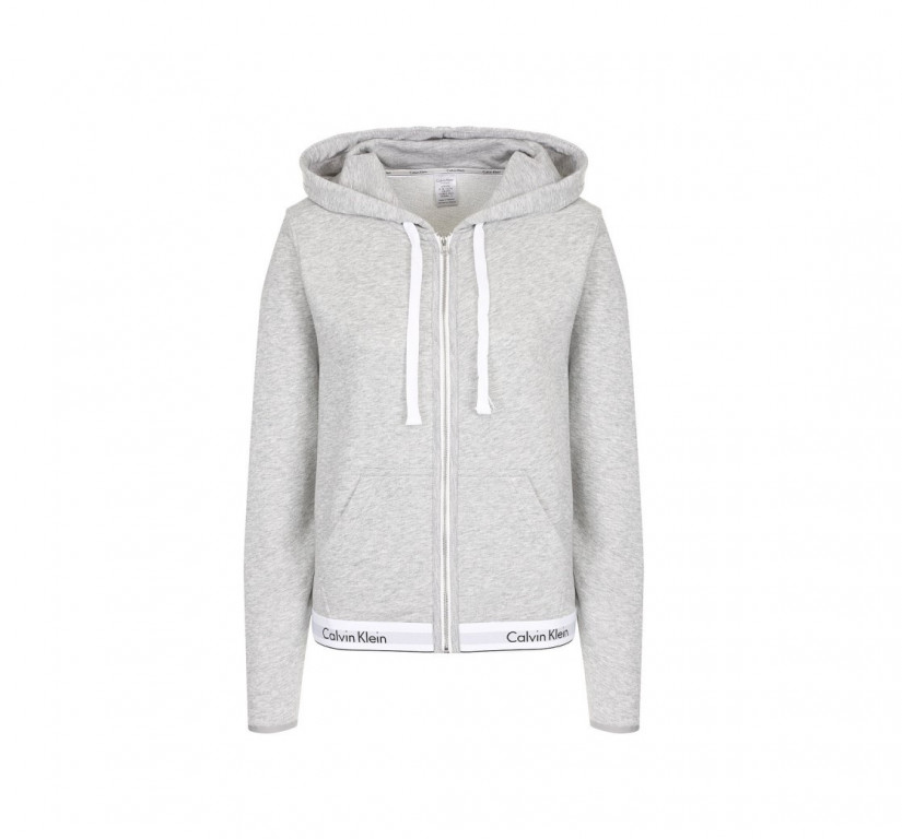 Calvin Klein dámská šedá mikina s kapucí HOODIE č.1