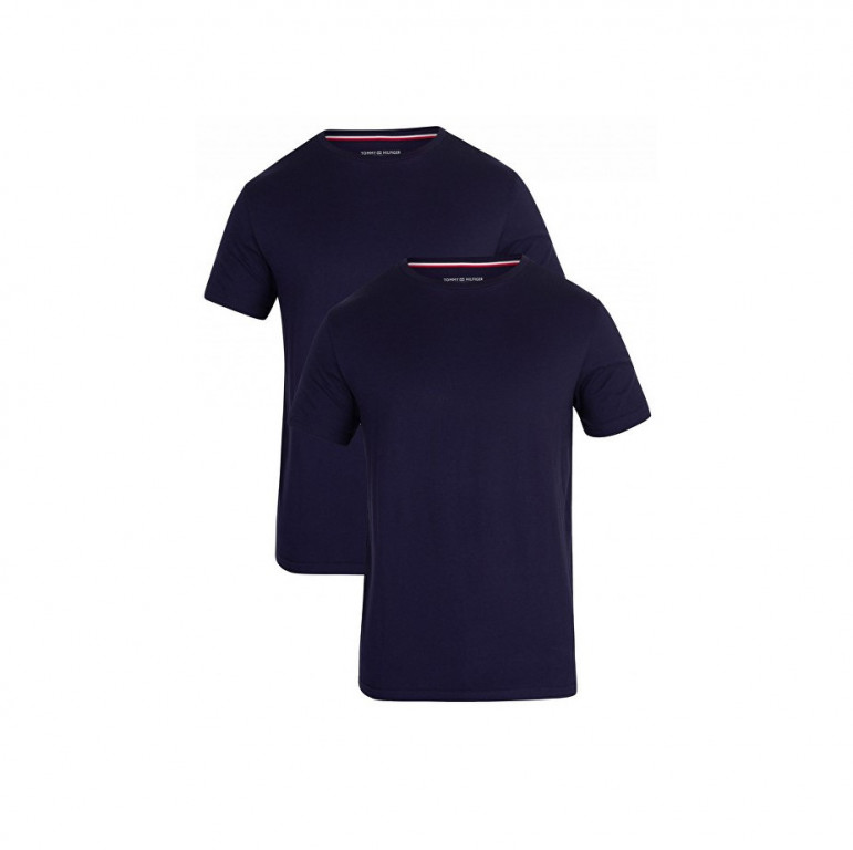 TOMMY HILFIGER pánské tmavě modré tričko 2PK CN TEE - 2 ks v balení č.1