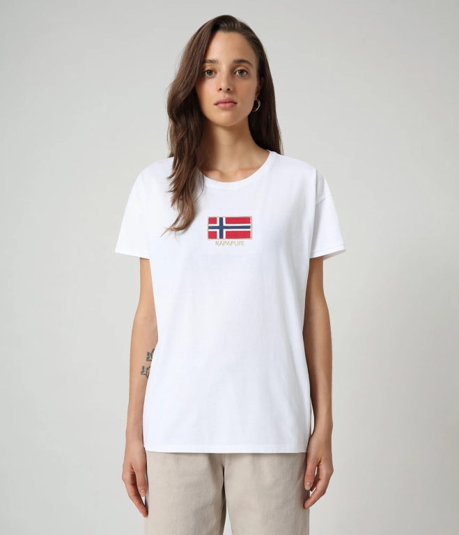 NAPAPIJRI dámské bílé tričko SHEA SS W BRIGHT WHITE 002 č.1