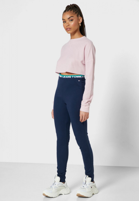 Tommy Hilfiger dámské tmavě modré legíny TJW BRANDED WAISTBAND LEGGING č.1