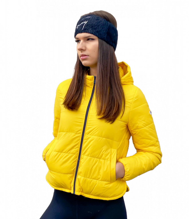 Tommy Hilfiger dámská žlutá bunda TJW SIDE SLIT JACKET č.1