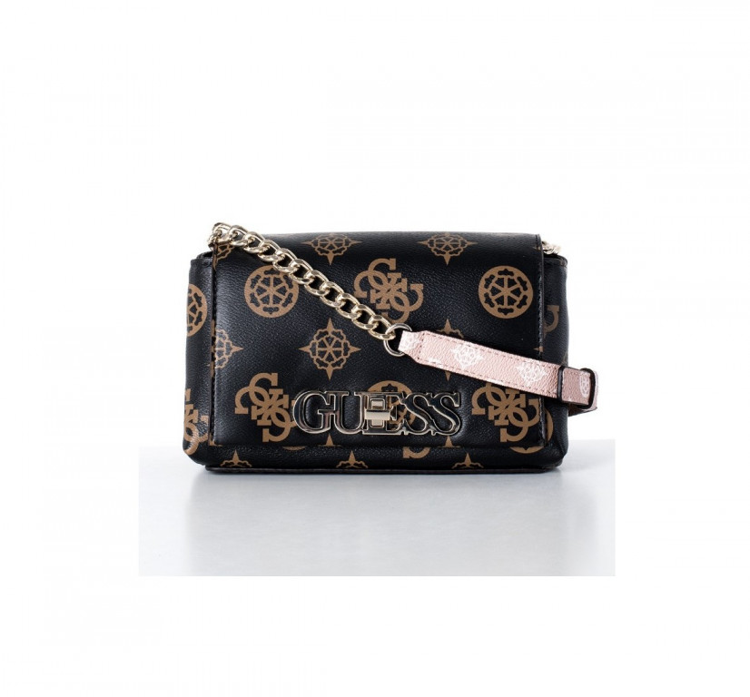 GUESS dámská hnědá crossbody kabelka UPTOWN CHIC MINI CROSSBODY č.1