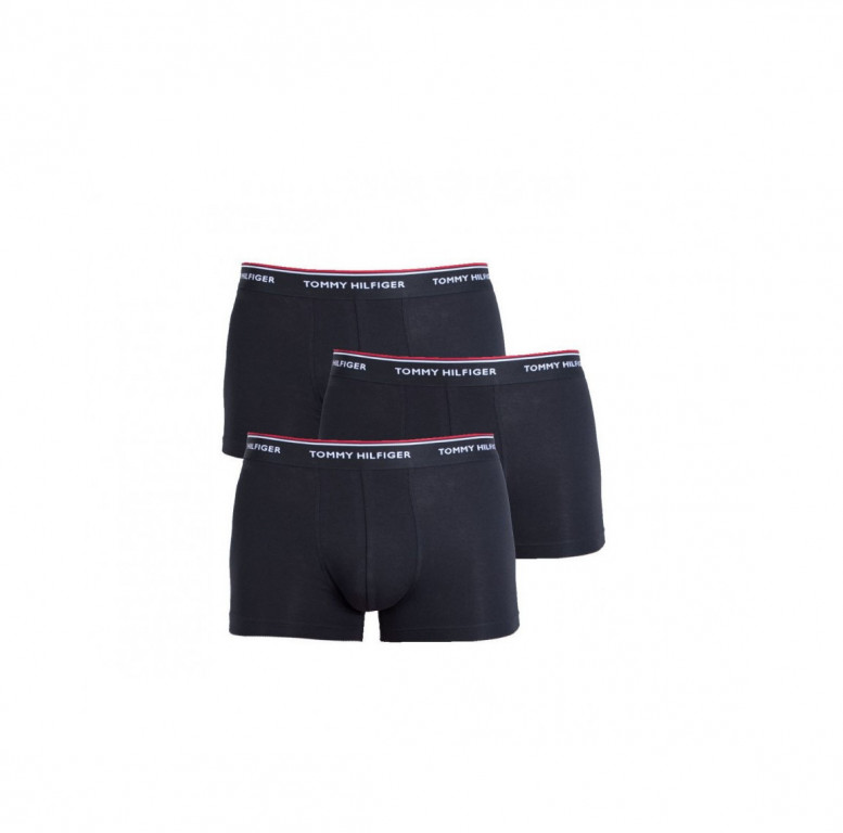 Tommy Hilfiger pánské černé boxerky Trunk 3 pack premium essentials - 3 ks v balení č.1