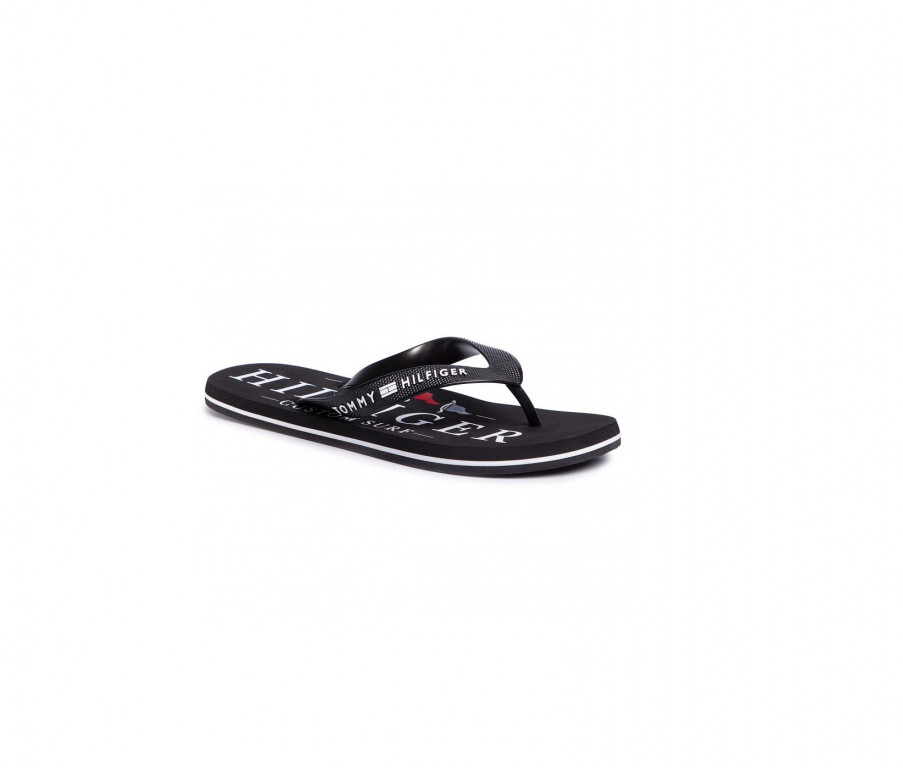 Tommy Hilfiger pánské černé žabky Nautical Print Beach Sandal č.1