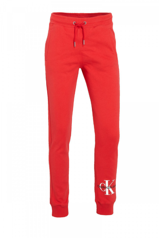Calvin Klein dámské červené teplákové kalhoty MONOGRAM JOG PANT č.1