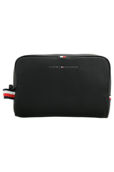 Tommy Hilfiger pánská černá kosmetická taška ESSENTIAL PU WASHBAG č.1
