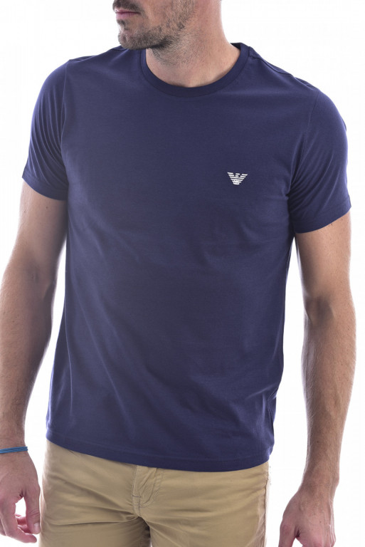 Emporio Armani pánské tmavě modré tričko s logem č.1