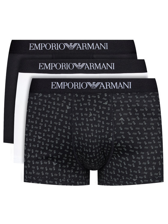 Emporio Armani pánské boxerky | 3 ks - černé, bílé, vícebarevné č.2