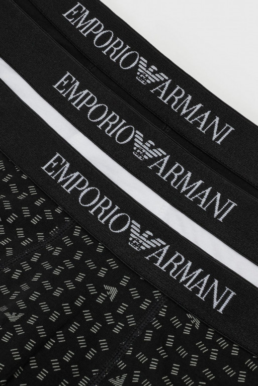 Emporio Armani pánské boxerky | 3 ks - černé, bílé, vícebarevné č.3