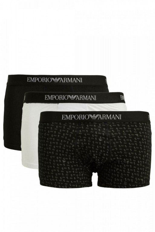 Emporio Armani pánské boxerky | 3 ks - černé, bílé, vícebarevné č.1