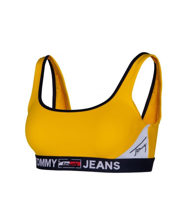 Tommy Jeans dámská žlutá horní část bikin BRALETTE č.1
