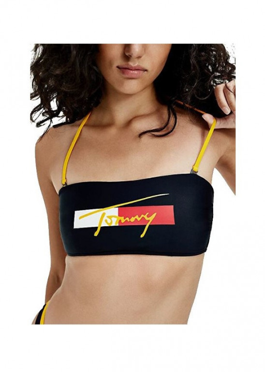 Tommy Jeans dámská tmavě modrá horní část bikin BANDEAU FIXED č.1