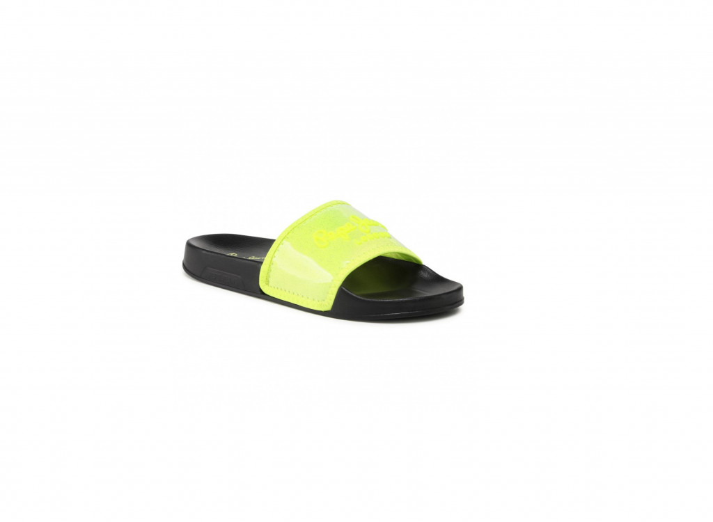 Pepe Jeans dámské žluté pantofle SLIDER CRYSTAL č.1