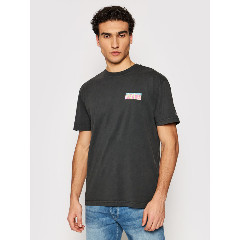 TOMMY JEANS pánské černé tričko TJM PHOTOPRINT T-SHIRT 2 č.1