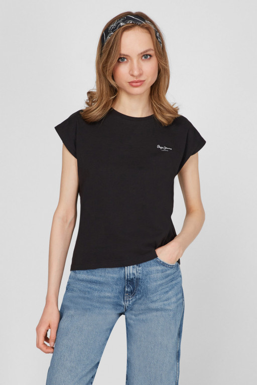 Pepe Jeans dámské černé tričko BLOOM č.1