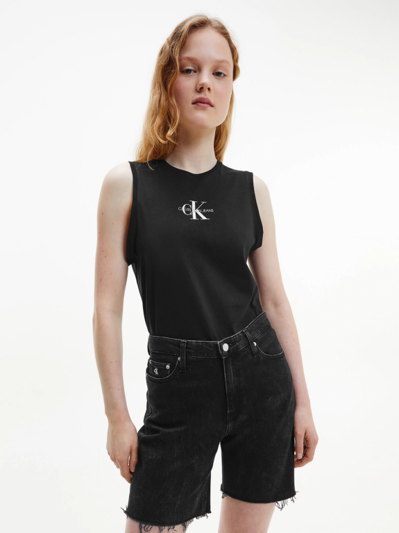 Calvin Klein Jeans dámské černé tílko MONOGRAM TANK TOP č.1