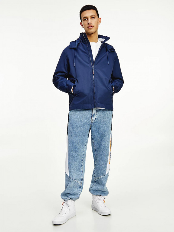 Tommy Jeans pánská tmavě modrá přechodová bunda TJM ESSENTIAL HOODED JACKET č.1